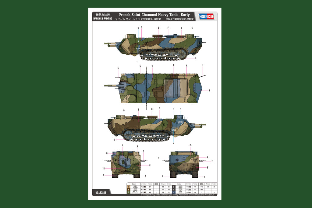 1/35 French Saint Chamond Heavy Tank - Early - Hobby Sense