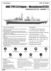 1/350 HMS TYPE 23 Frigate Westminster(F237) - Hobby Sense