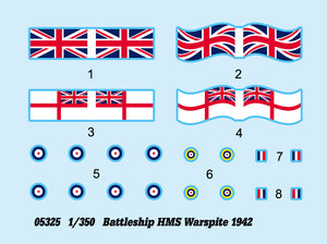 1/350 Battleship HMS Warspite 1942 - Hobby Sense