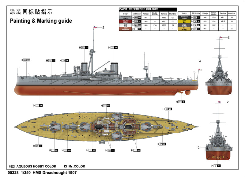 1/350 HMS Dreadnought 1907 - Hobby Sense