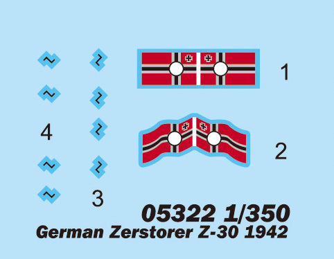 1/350 German Zerstorer Z30 1942 - Hobby Sense