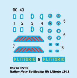 1/700 Italian Navy Battleship RN Littorio 1941 - Hobby Sense