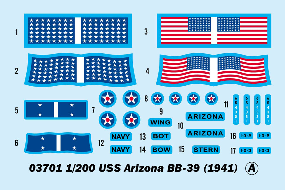 1/200 USS Arizona BB-39 1941 - Hobby Sense