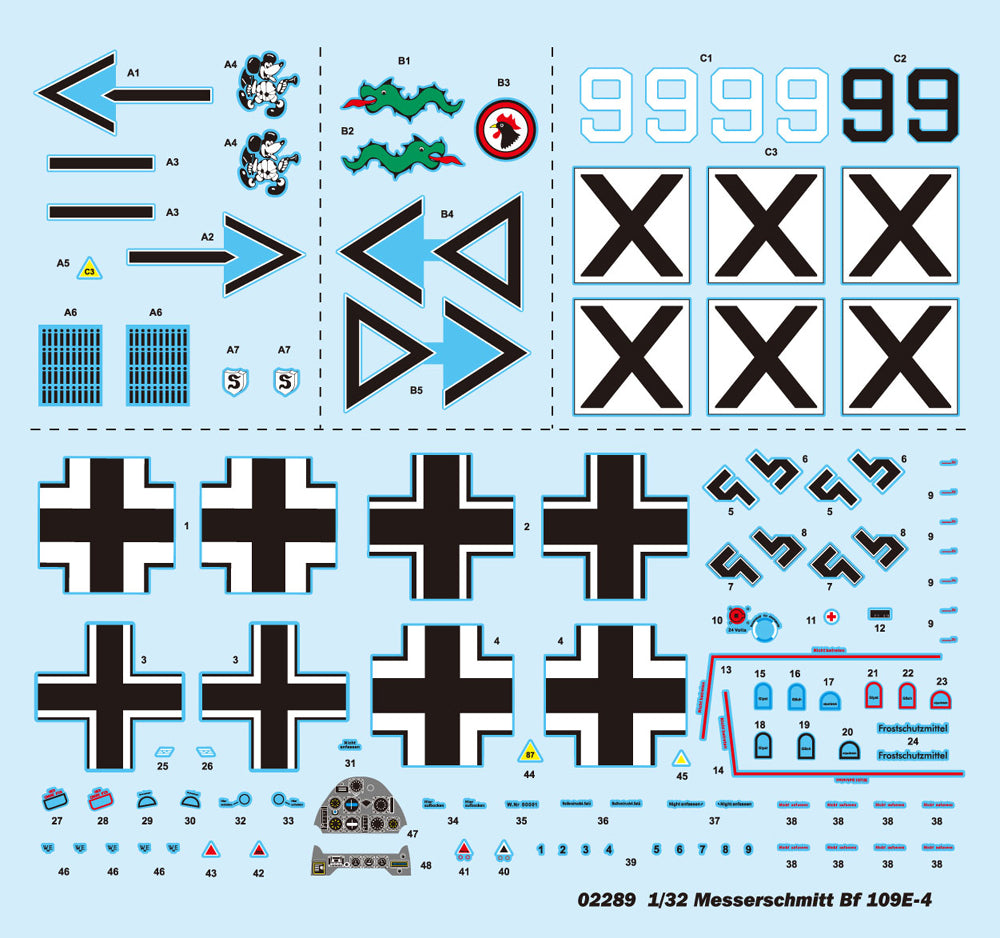 1/32 Messerschmitt Bf 109E-4 - Hobby Sense