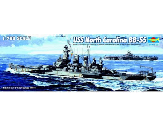 1/700 USS North Carolina BB 55 Battleship - Hobby Sense