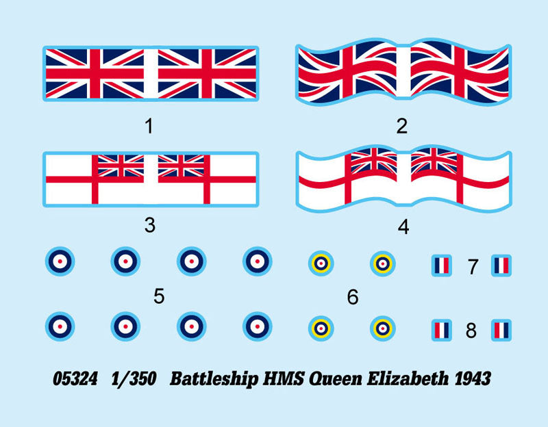 1/350 Battleship HMS Queen Elizabeth 1943 - Hobby Sense