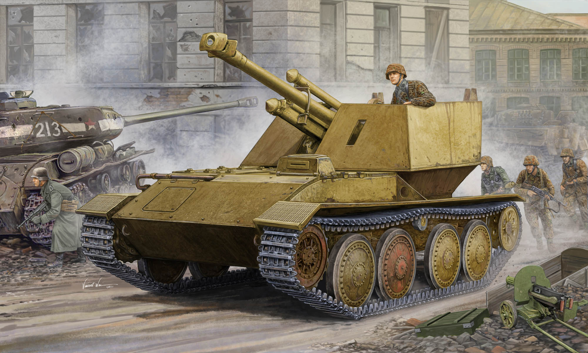 1/35 Krupp/Ardelt 105mm Waffentrager  leFH18 Weapons Carrier - Hobby Sense