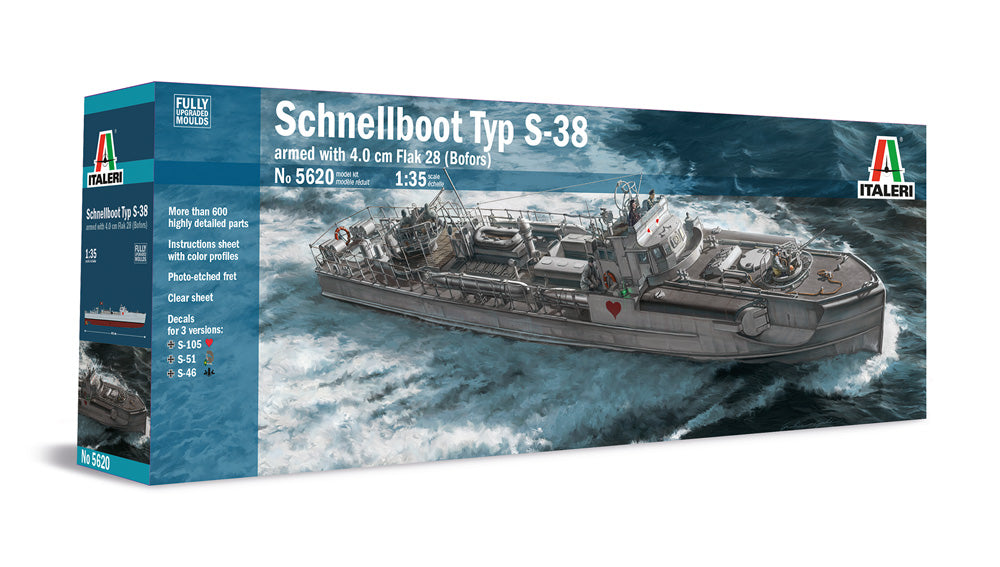 1/35 Schnellboot Typ S-38 Armed with 4.0 cm Flak 28 (Bofors) - Hobby Sense