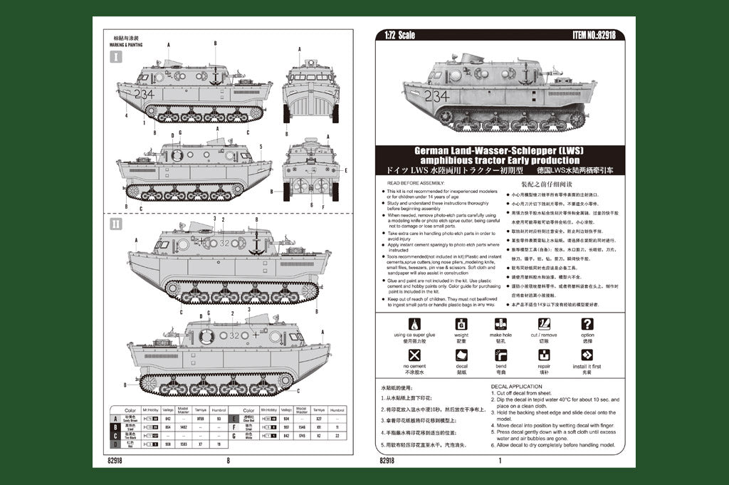 1/72 German Land-Wasser-Schlepper (LWS) Amphibious Tractor Early production - Hobby Sense