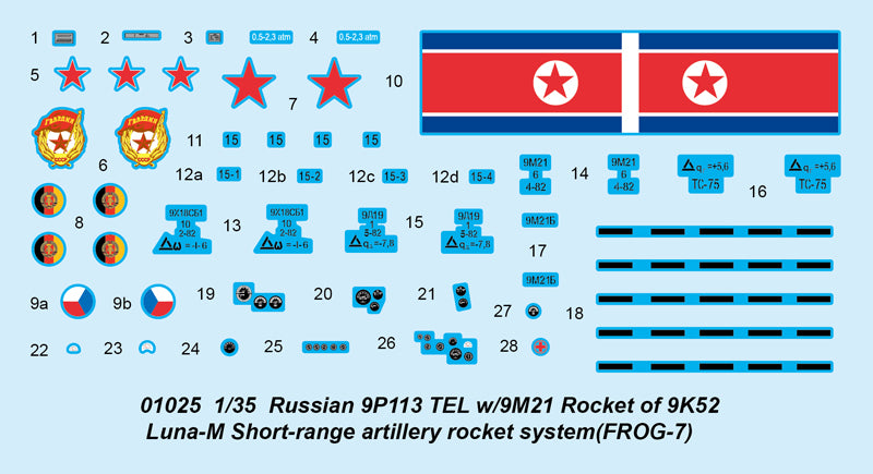 1/35 Russian 9P113 TEL with 9M21 Rocket of 9K52 Luna-M Short Range Artillery Rocket System - Hobby Sense