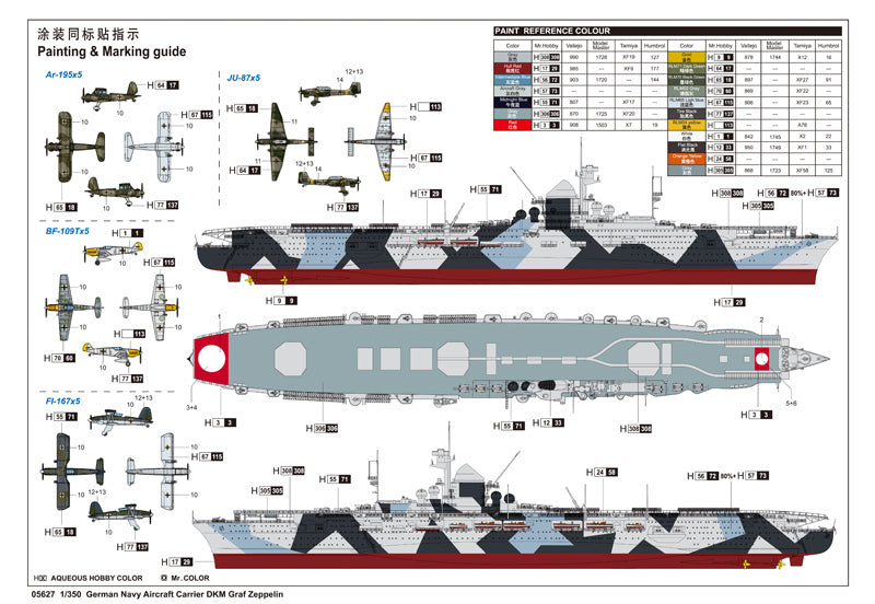 1/350 German Navy Aircraft Carrier DKM Graf Zeppelin - Hobby Sense