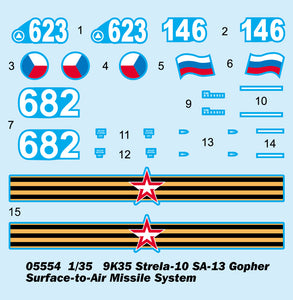 1/35 9K35 Strela 10 SA13 Gopher Surface-to-Air Missile System - Hobby Sense