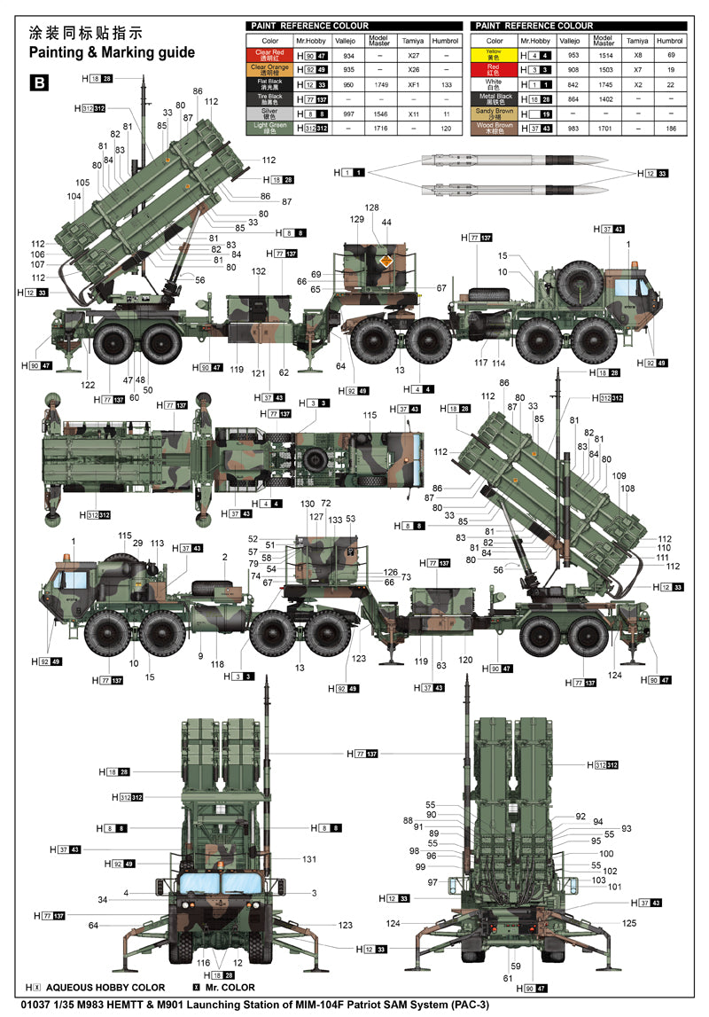 1/35 M983 HEMTT&M901 Launching Station of MIM-104F0 Patriot SAM System (PAC-3) - Hobby Sense