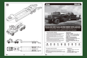 1/35 Ukraine KrAZ-6446 Tractor with MAZ/ChMZAP-5247G Semitrailer and Russian 7-62 Mod. 1960 Tank - Hobby Sense