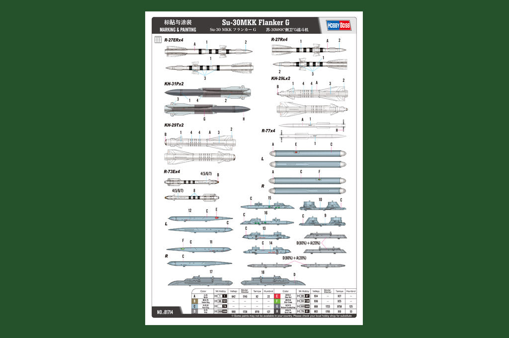 1/48 Su 30MKK Flanker G - Hobby Sense