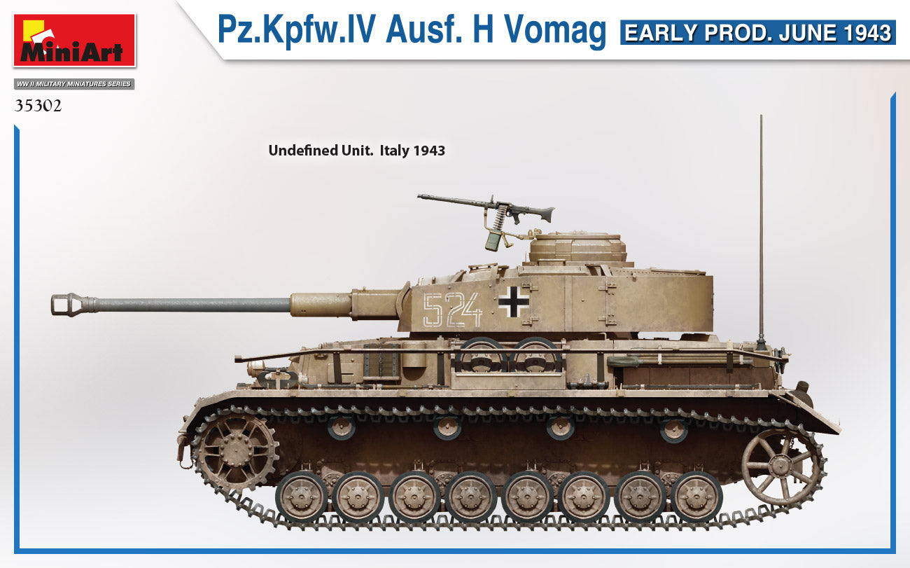 1/35 Pz.Kpfw.IV Ausf. H Vomag. Early Production June 1943 - Hobby Sense