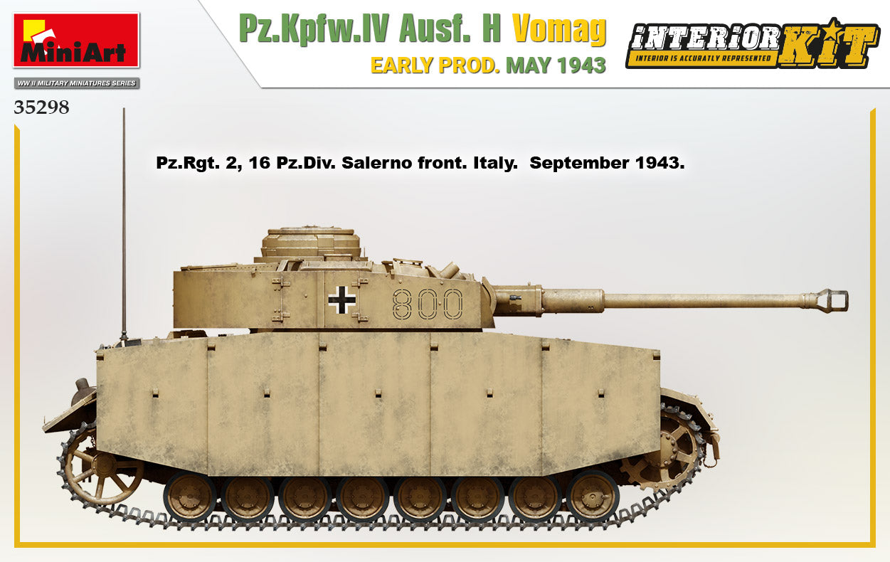 1/35 Pz.Kpfw.IV Ausf. H Vomag. Early Production May 1943 Interior Kit - Hobby Sense