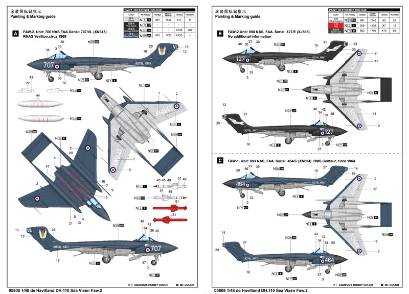1/48 De Havilland DH.110 Sea Vixen Faw.2 - Hobby Sense