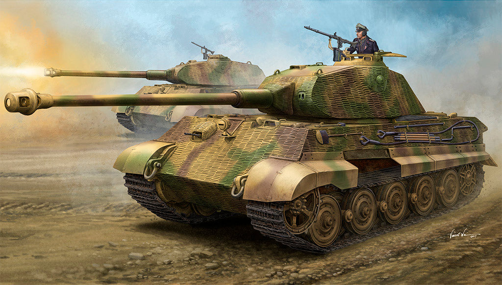 1/35 German Sd.Kfz.182 King Tiger “Porsche Turret” w/ Zimmerit - Hobby Sense
