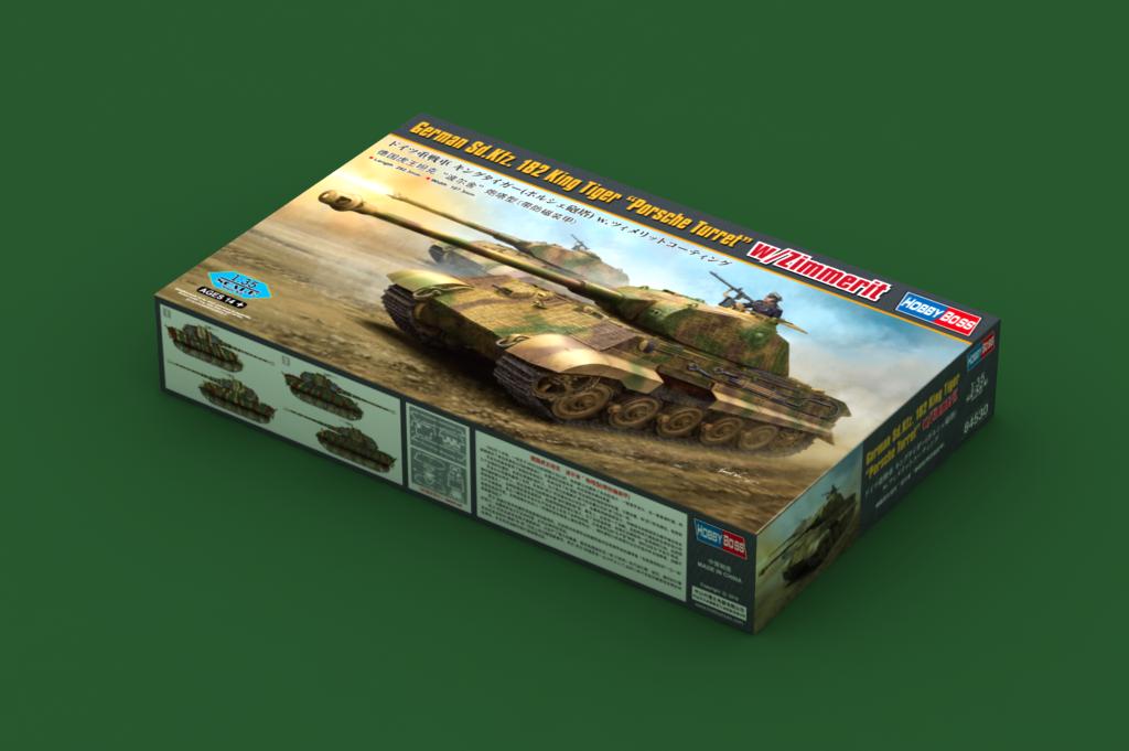 1/35 German Sd.Kfz.182 King Tiger “Porsche Turret” w/ Zimmerit - Hobby Sense
