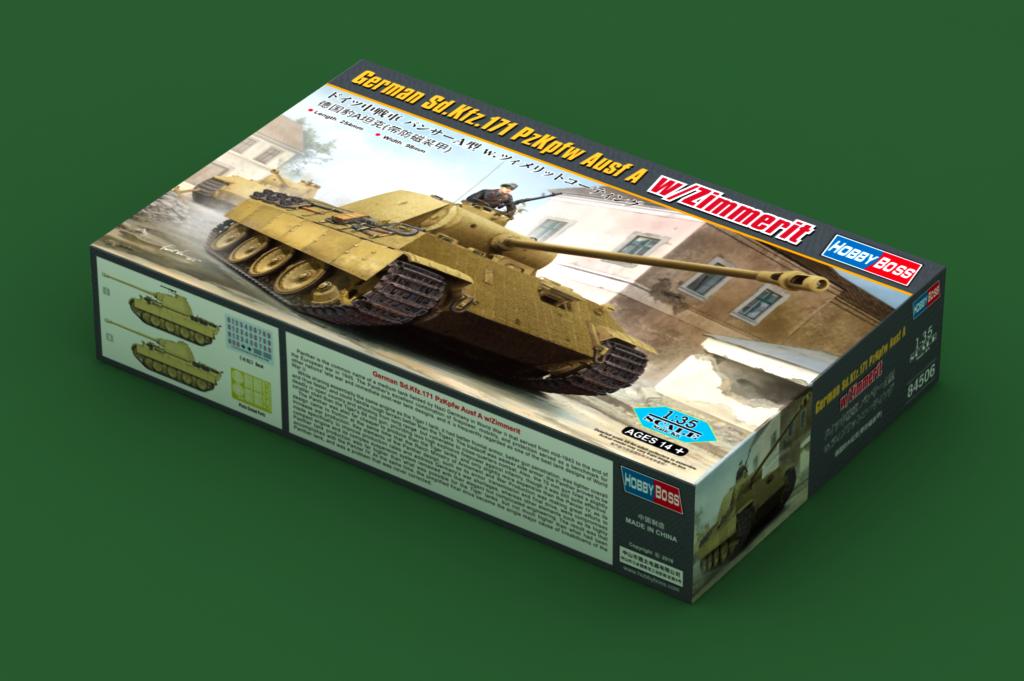 1/35 German Panther Sd.Kfz.171 PzKpfw Ausf A w/Zimmerit - Hobby Sense