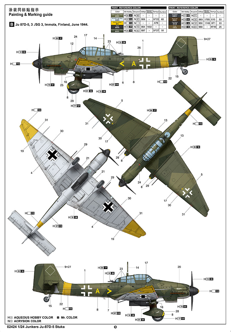 1/24 Junkers Ju87D-5 Stuka - Hobby Sense