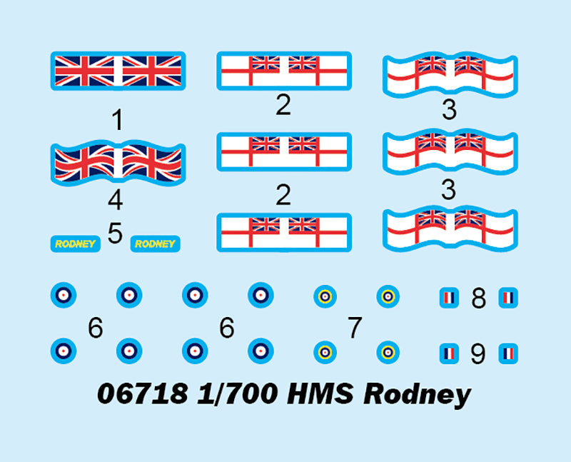 1/700 HMS Rodney British Battleship - Hobby Sense