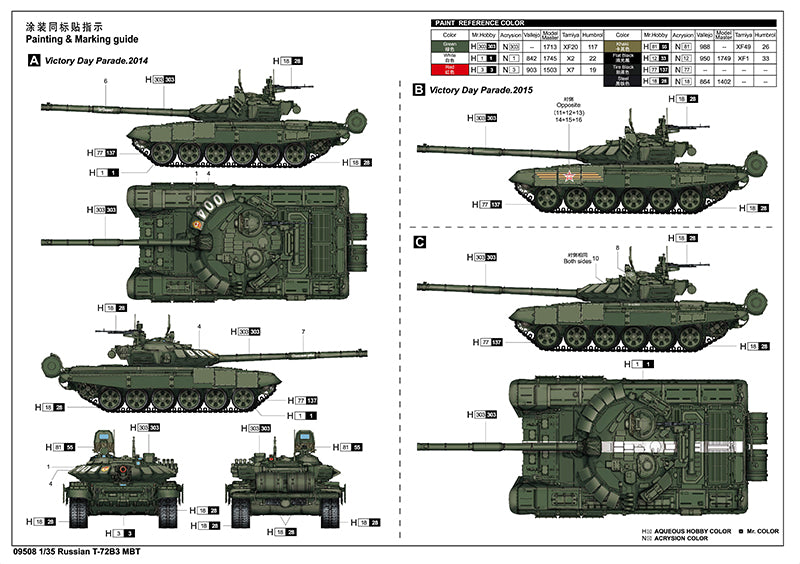 1/35 Russian T72 B3 MBT - Hobby Sense