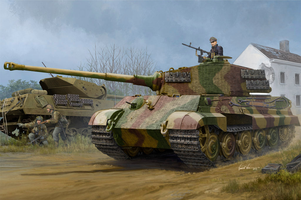 1/35 Pz.Kpfw.VI Sd.Kfz.182 Tiger II (Henschel 1944 Production) w/ Zimmerit - Hobby Sense