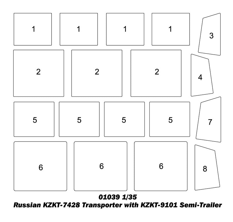 1/35 Russian KZKT-7428 Transporter with KZKT-9101 Semi-Trailer - Hobby Sense