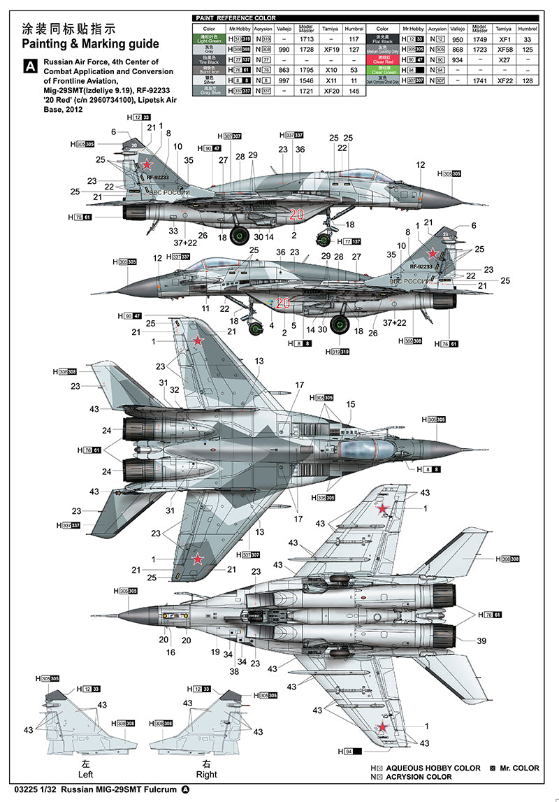 1/32 Russian MIG-29SMT Fulcrum - Hobby Sense
