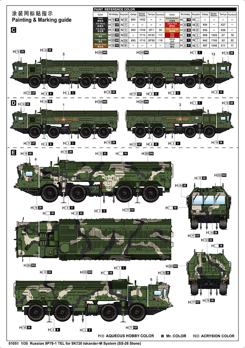 1/35 Russian 9P78-1 TEL for 9K720 Iskander-M System - Hobby Sense