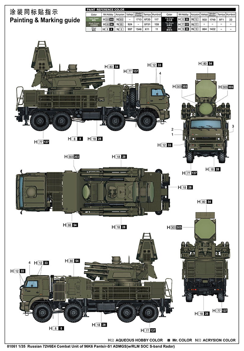 1/35 Russian Combat Unit of 96K6 Pantsir w/RLM SOC S-band Radar - Hobby Sense