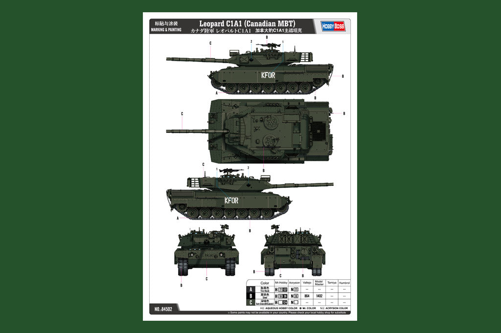 1/35 Leopard C1A1 (Canadian MBT) - Hobby Sense