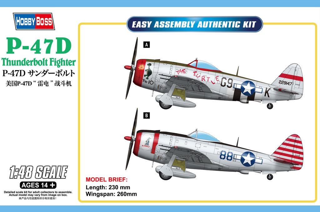 1/48 P-47D Thunderbolt Fighter - Hobby Sense