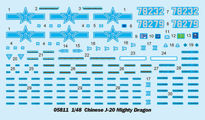 1/48 Chinese J20 Mighty Dragon - Hobby Sense