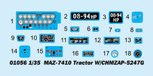 1/35 MAZ 7410 Tractor W/CHMZAP 5247G - Hobby Sense