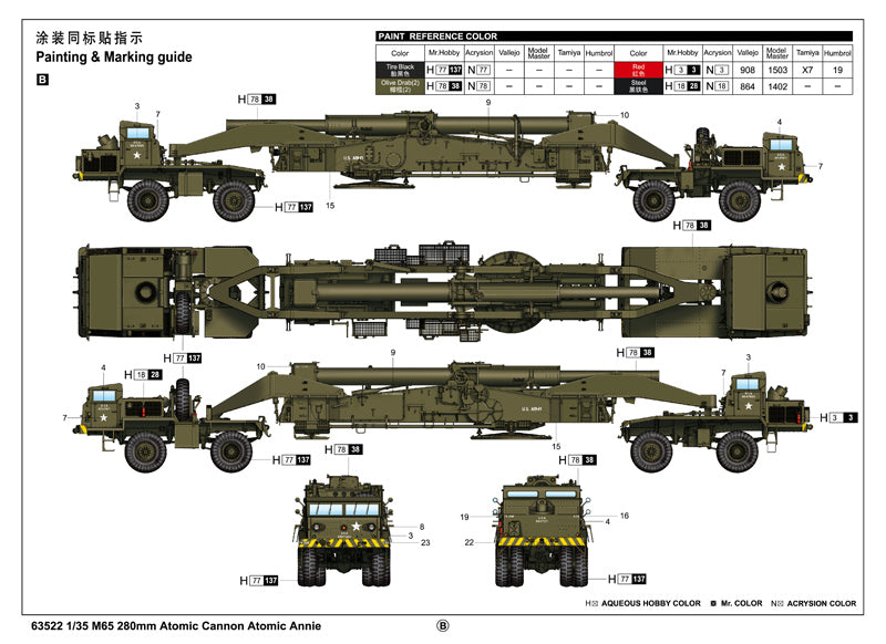 1/35 M65 280mm Atomic Cannon Atomic Annie - Hobby Sense