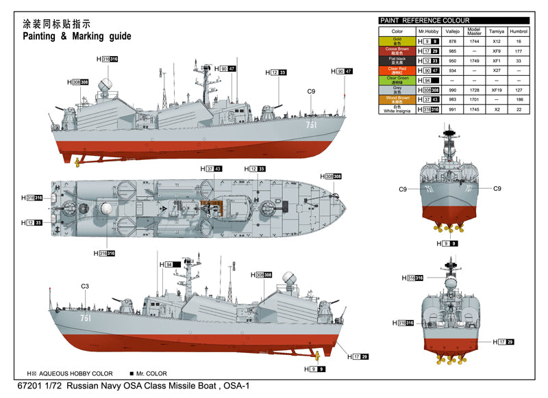 1/72 Russian Navy OSA Class Missile Boat , OSA-1 - Hobby Sense