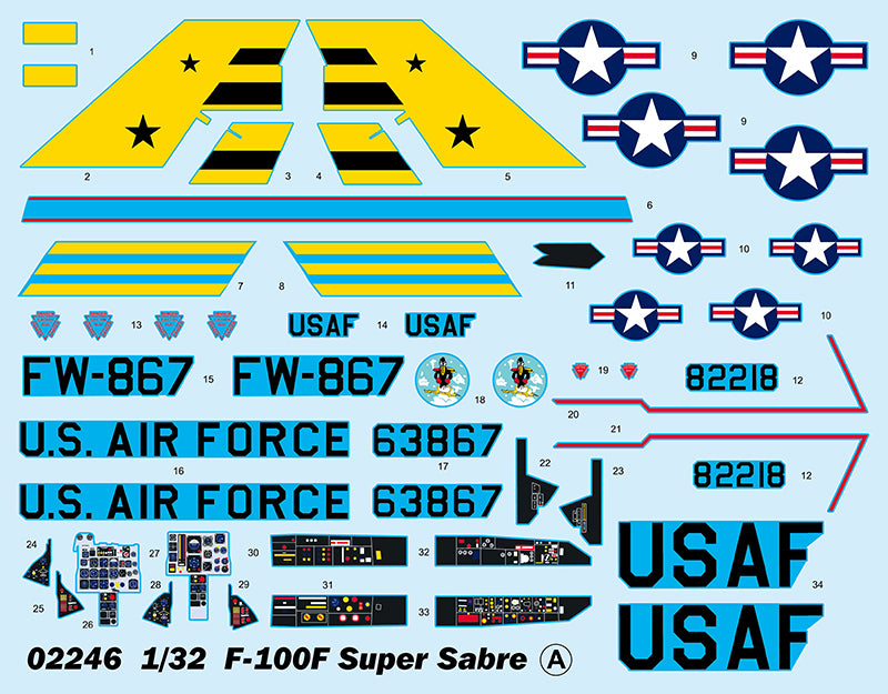1/32 F-100F Super Sabre - Hobby Sense