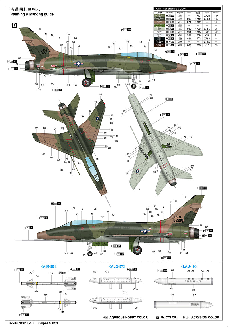1/32 F-100F Super Sabre - Hobby Sense