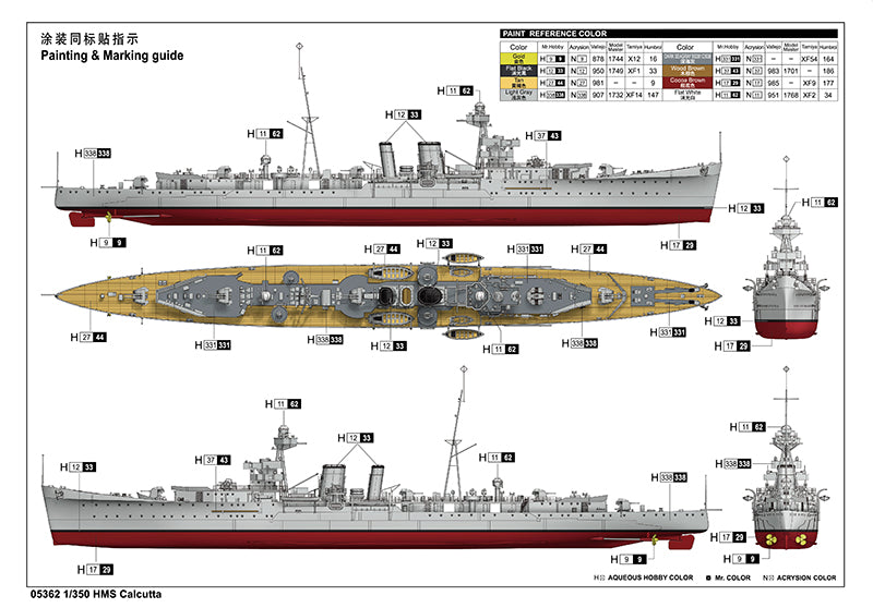 1/350 HMS Calcutta - Hobby Sense