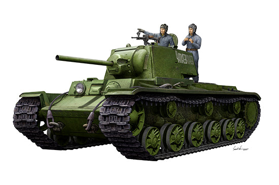 1/35 KV-1 1942 Simplified Turret Tank w/Tank Crew - Hobby Sense