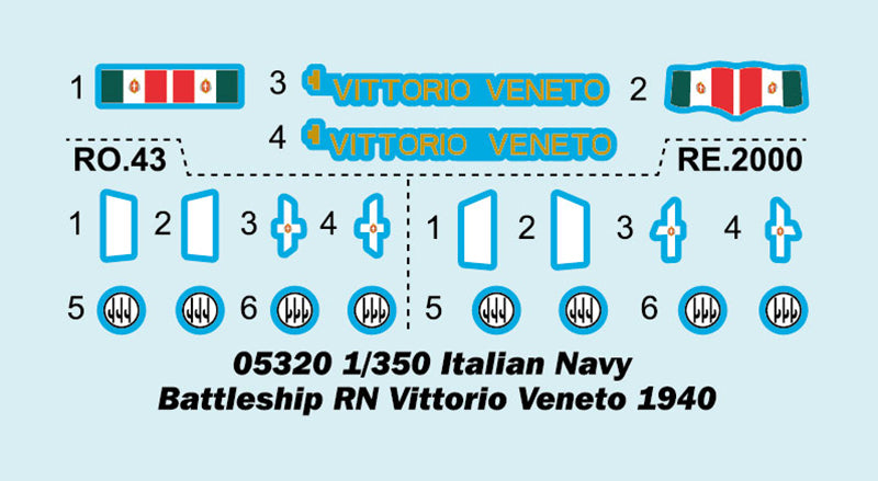 1/350 Italian Navy Battleship RN Vittorio Veneto - Hobby Sense