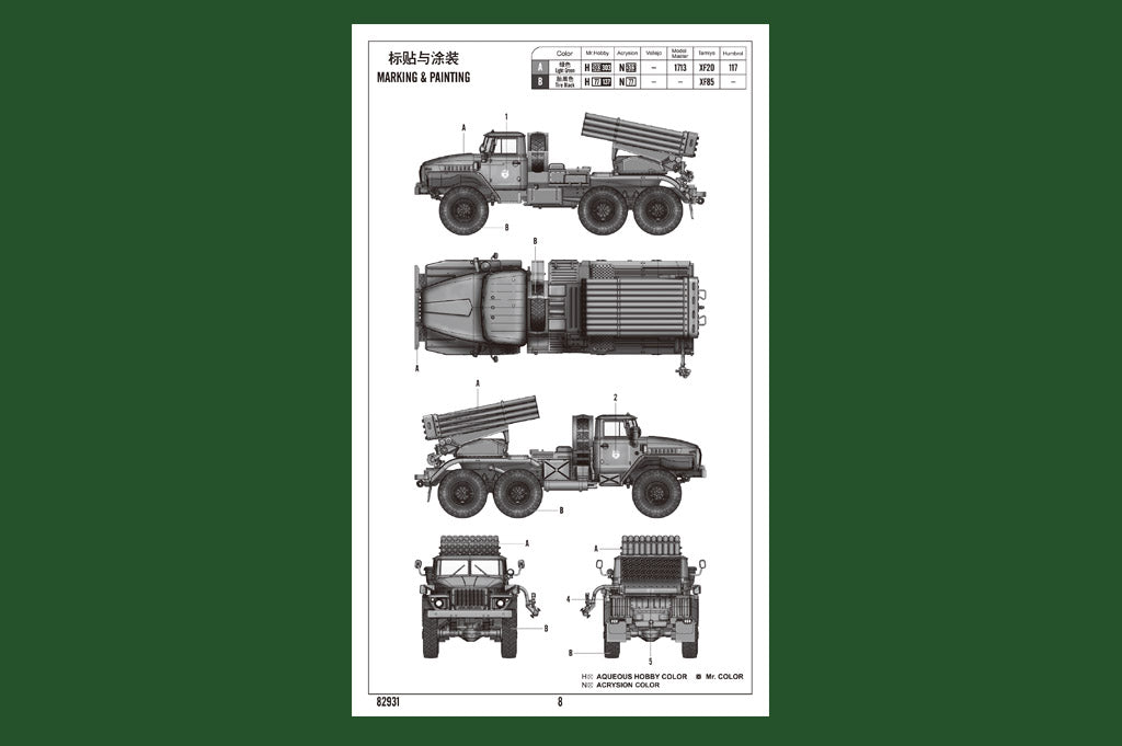 1/72 Russian BM-21 Grad Multiple Rocket Launcher - Hobby Sense