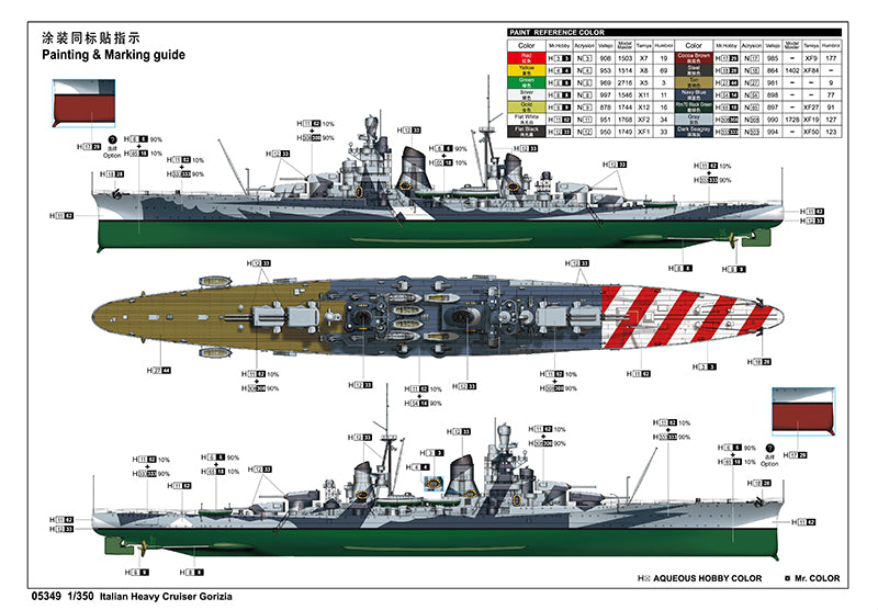 1/350 Italian Heavy Cruiser Gorizia - Hobby Sense