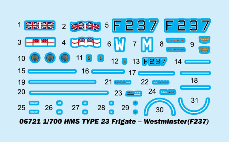 1/700 HMS TYPE 23 Frigate Westminster(F237) - Hobby Sense