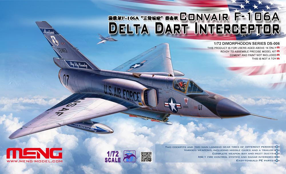 1/72 Convair F106A Delta Dart Interceptor - Hobby Sense