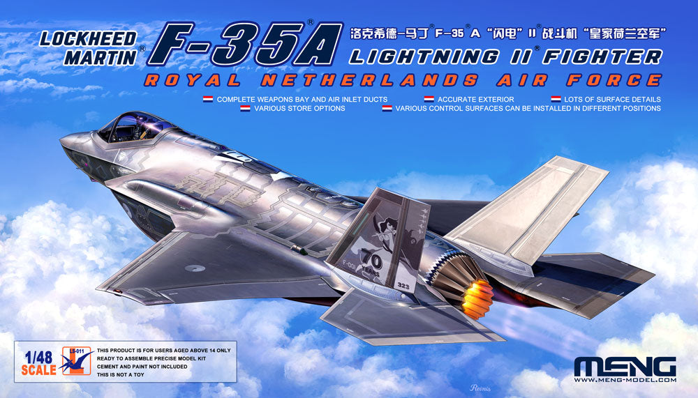 1/48 F35A Lightning II Fighter, Royal Netherlands Air Force - Hobby Sense