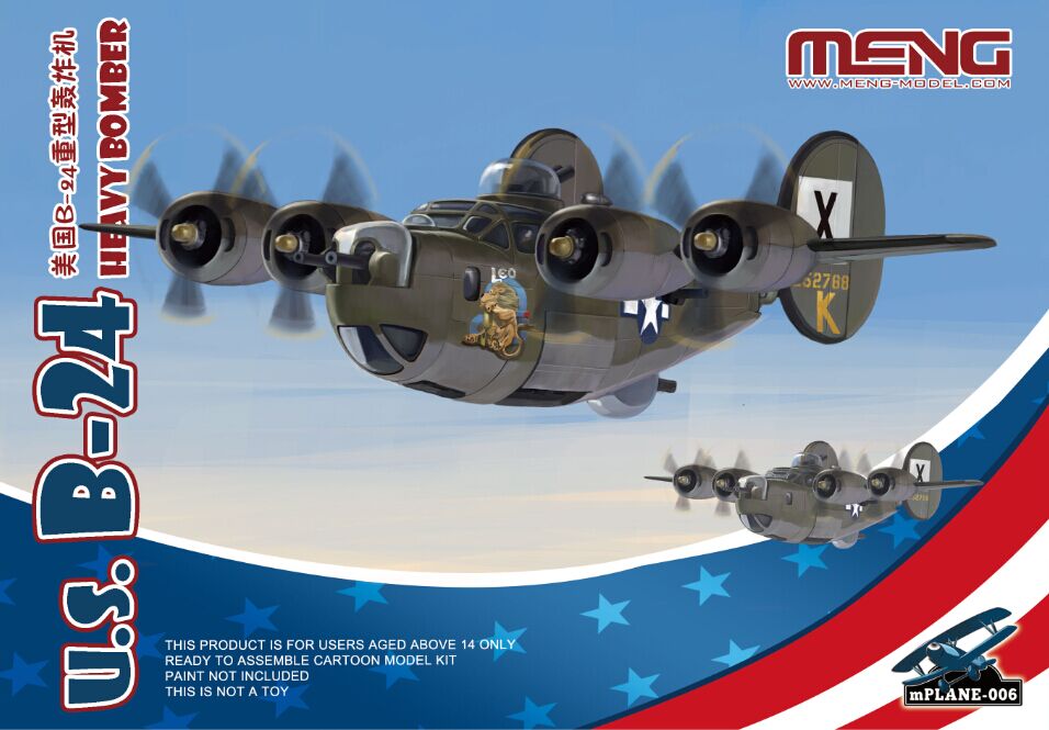 US B-24 Heavy Bomber, Meng Toons - Hobby Sense